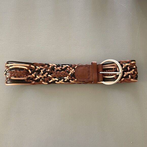 Fossil- Multi Color Braided Women’s Leather Belt, Size M - Picture 1 of 6